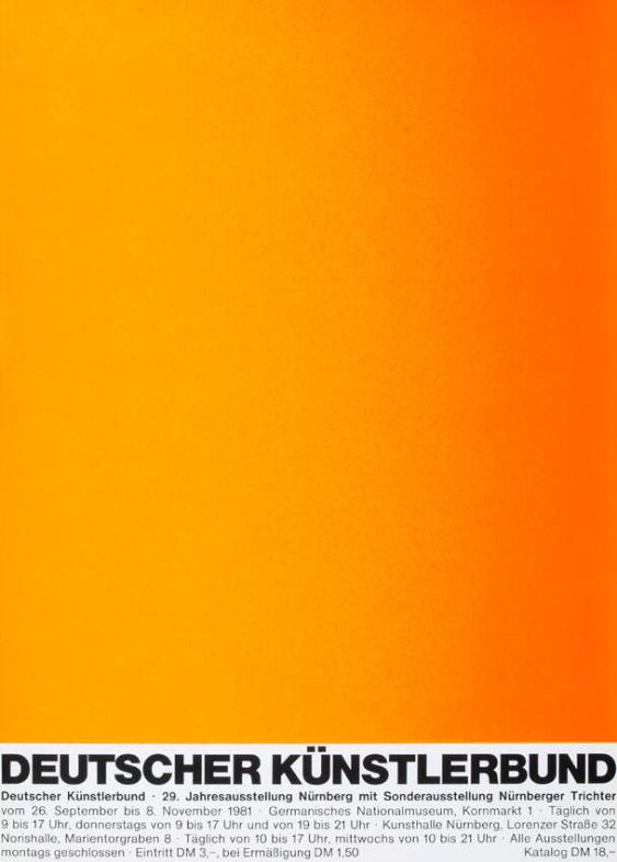 Deutscher Künstlerbund - Deutscher Künstlerbund - 29. Jahresausstellung Nürnberg mit Sonderausstellung Nürnberger Trichter (...)