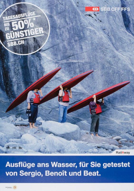 Ausflüge ans Wasser, für Sie getestet von Sergio, Benoît und Beat. SBB CFF FFS