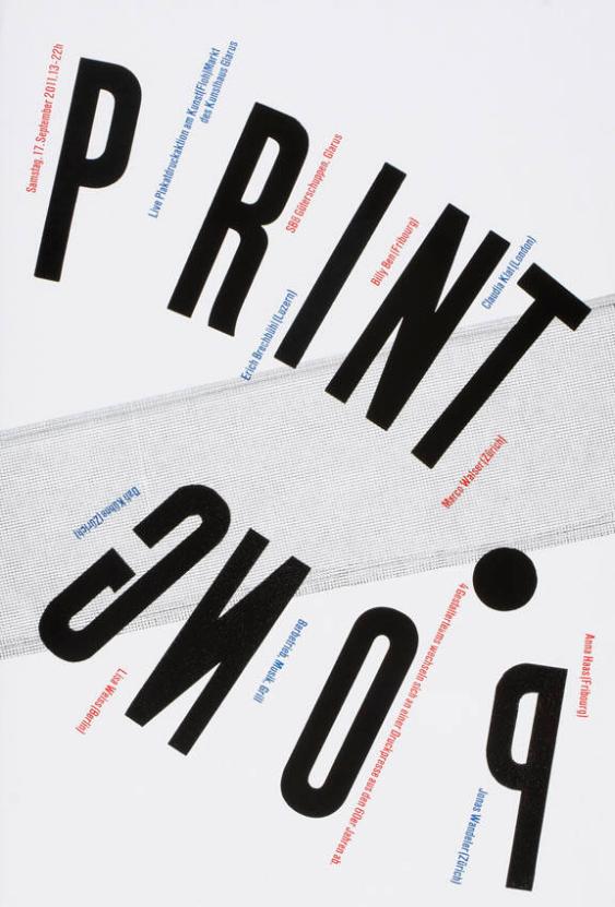Print Pong - Live Plakatdruckaktion am Kunst(Floh)Markt des Kunsthaus Glarus