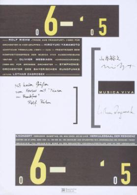 06-'05 - Musica Viva - 5. Konzert, 1999/2000 Samstag, 06 .Mai 2000, 20.00 Uhr Herkulessaal Residenz (...) - Bayerischer Rundfunk
