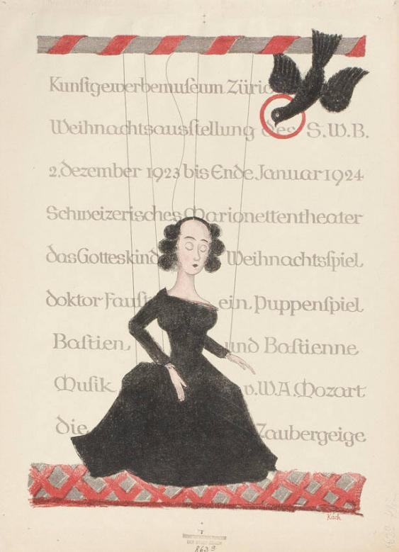 Kunstgewerbemuseum Zürich - Weihnachtsausstellung des S.W.B. - Schweizerisches Marionettentheater - Das Gotteskind - Weihnachtsspiel (...)