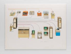 Schema einer elektronischen Lichtsatzsetzerei