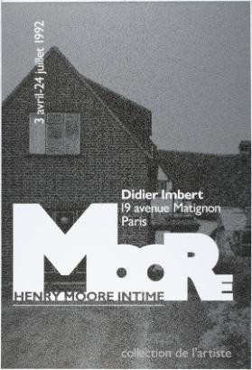 Didier Imbert - 10 Avenue Matignon Paris - Moore - Henry Moore intime - Collection de l'artiste
