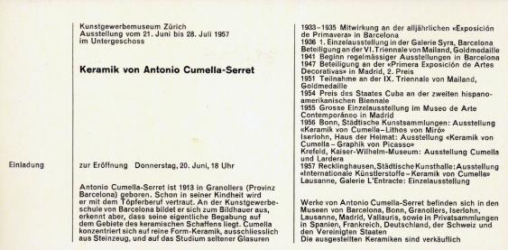 Keramik von Antonio Cumella-Serret