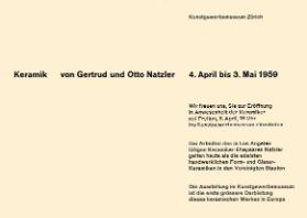 Keramik von Gertrud und Otto Natzler
