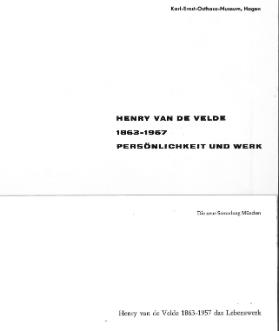 Henry van de Velde 1863-1957