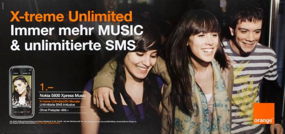 X-treme Unlimited - Immer mehr Music & unlimitierte SMS - orange