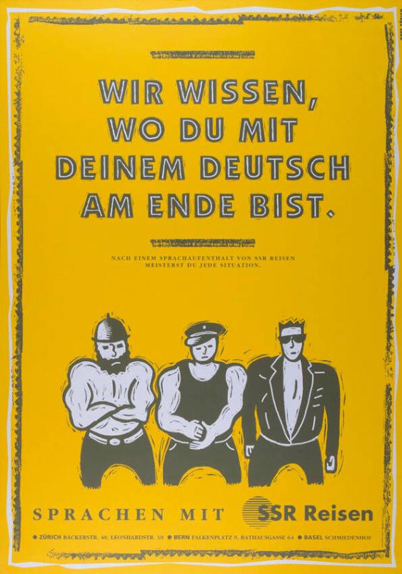 Wir wissen, wo du mit deinem Deutsch am Ende bist. Nach einem Sprachaufenthalt von SSR Reisen meisterst du jede Situation. Sprachen mit SSR Reisen