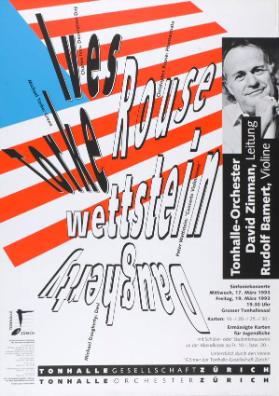 Ives - Torke - Rouse - Wettstein - Daugherty - Tonhalle-Orchester - David Zinman, Leitung - Rudolf Bamert, Violine - Tonhalle Gesellschaft Zürich - Tonhalle Orchester Zürich