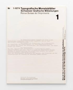 TM Typografische Monatsblätter, 1, 1974