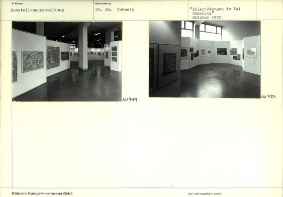 Steinabreibungen und Schwarzweissfotos
