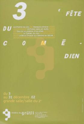 3e fête du comédien - Théâtre du Grütli