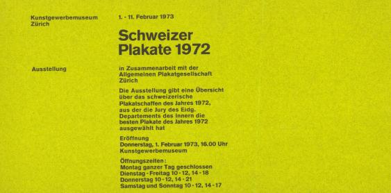 Schweizer Plakate 1972
