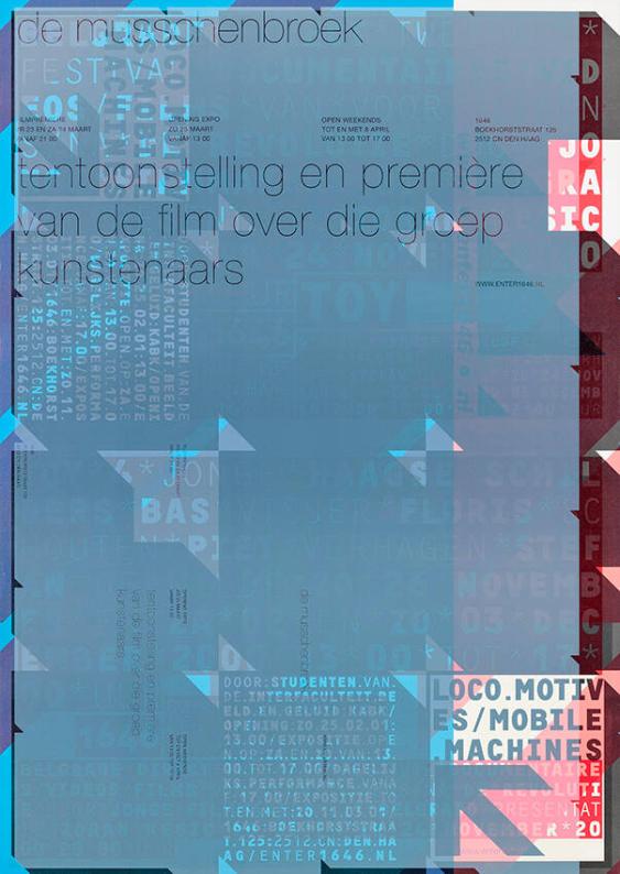 De Muschenbroek - Tentoonstelling en première van de film over die groep kunstenaars - 1646 - Boekhorststraat 125 - 2512 CN Den Haag