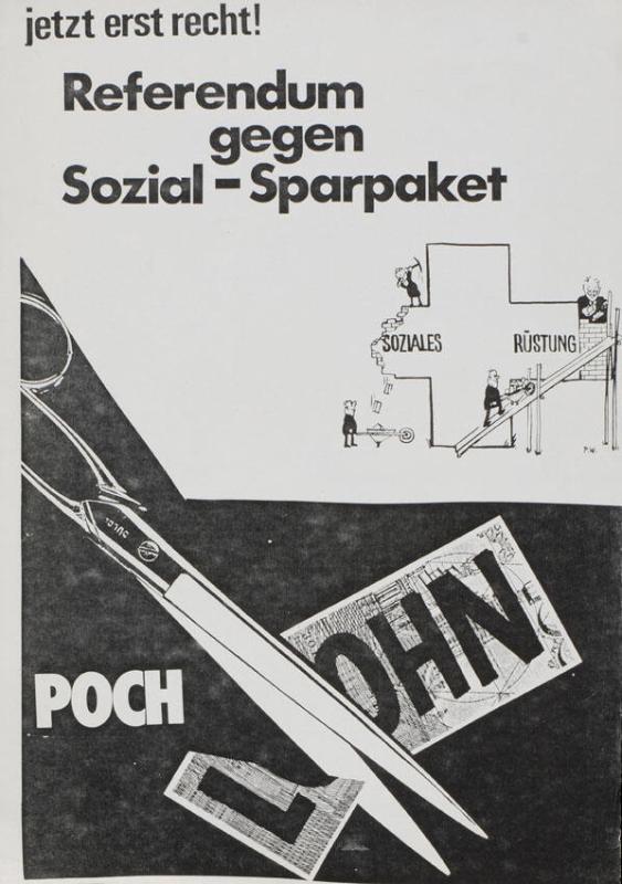 jetzt erst recht! Referendum gegen Sozial-Sparpaket - POCH
