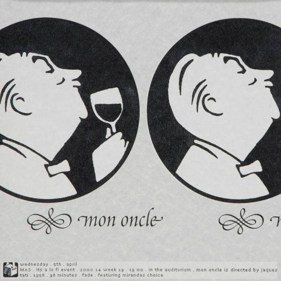 Mon Oncle - wednestay 5th april - MAS (...) Mon Oncle is directed by Jacques Tati - 1958 - 98 minutes (...)