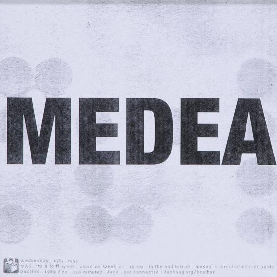 Medea - wednestay 17th may - MAS (...) Medea is directed by Pier Paolo Pasolini - 1969 / 70 - 110 minutes (...)