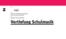 Vertiefung Schulmusik