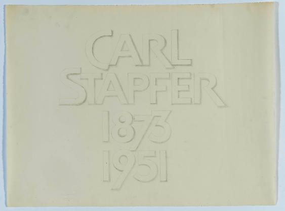 Grabmalinschrift : Carl Stapfer 1873 - 1951
