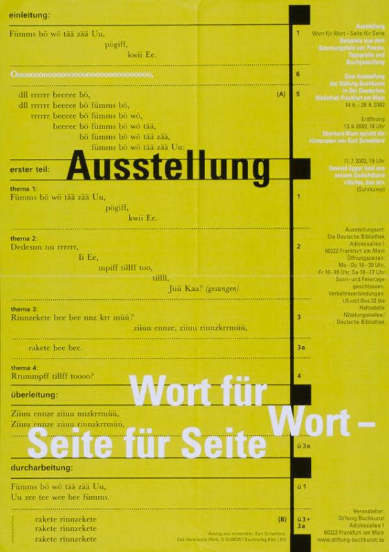Ausstellung - Wort für Wort - Seite für Seite