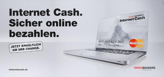 Internet Cash. Sicher online bezahlen. Jetzt erhältlich am SBB Change. Internetcash.ch - Swiss Bankers Internet Cash - MasterCard - SwissBankers Prepaid Services