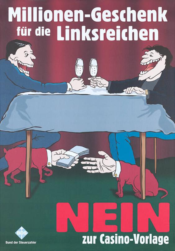Millionen-Geschenk für die Linksreichen - Nein zur Casino-Vorlage