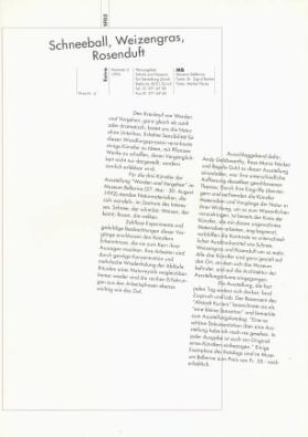 Schneeball, Weizengras, Rosenduft