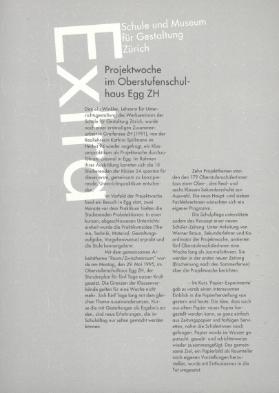 Projektwoche im Oberstufenschulhaus Egg ZH