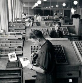 Unterricht im Schriftsatz, um 1950