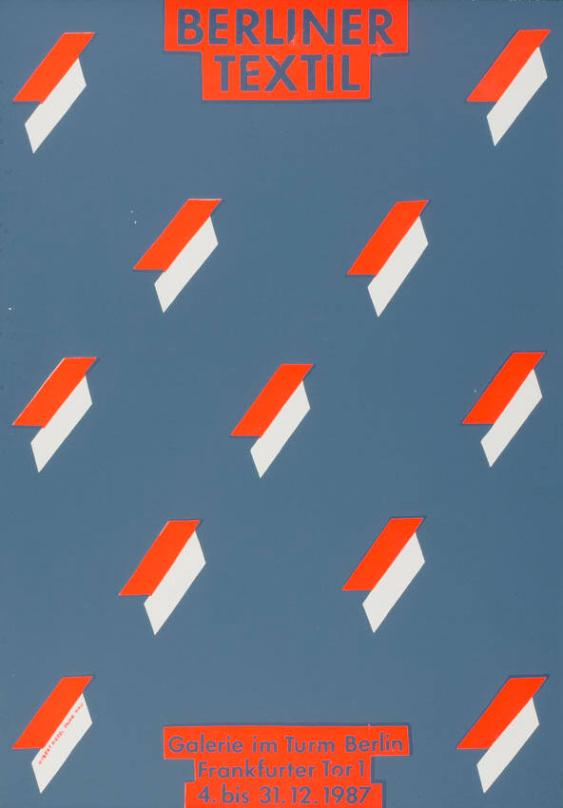 Berliner Textil - Galerie im Turm Berlin - Frankfurter Tor 1 - 4.-31.12.1987