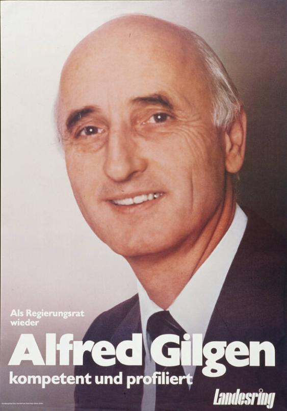 Als Regierungsrat wieder - Alfred Gilgen - Landesring LdU