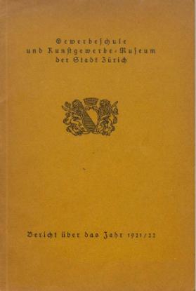 Bericht über das Jahr 1921-1922