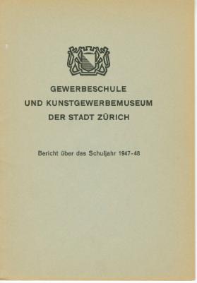 Bericht über das Schuljahr 1947-1948