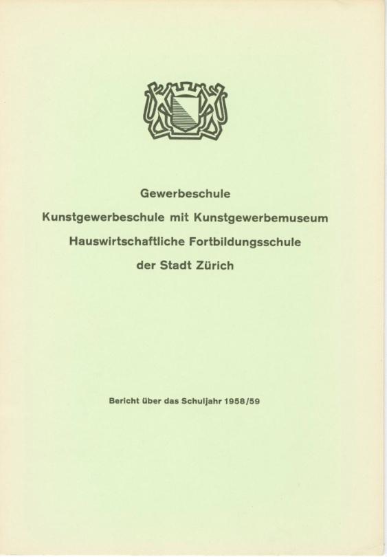 Bericht über das Schuljahr 1958/59