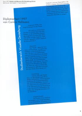 Diplomarbeit 1997 von Corina Hofmann
