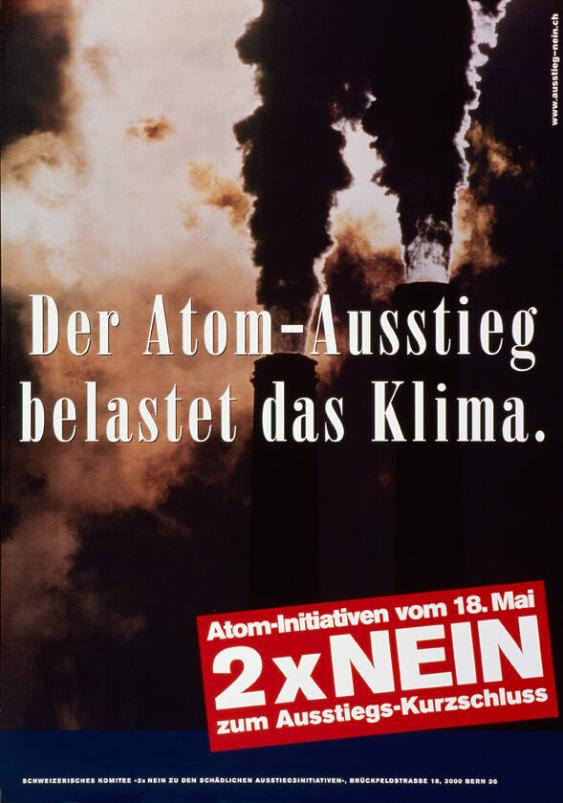 Der Atom-Ausstieg belastet das Klima. - 2x Nein
