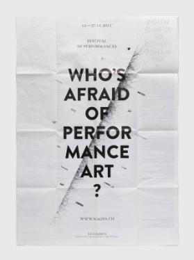 Who's afraid of performance art ?
