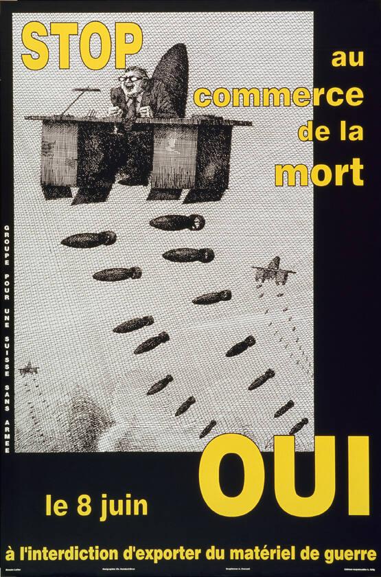 Stop au commerce de la mort - Le 8 juin Oui à l'interdiction d'exporter du matériel de guerre