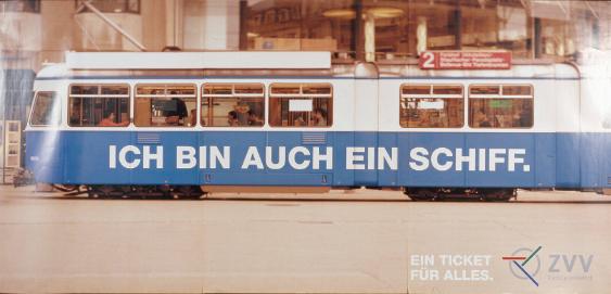 Ich bin auch ein Schiff. Ein Ticket für alles - ZVV - Richtig verkehrt.