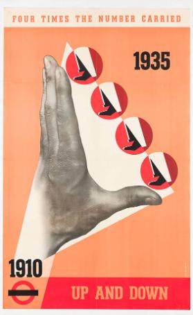 Four times the number carried - 1910-1935 - up and down