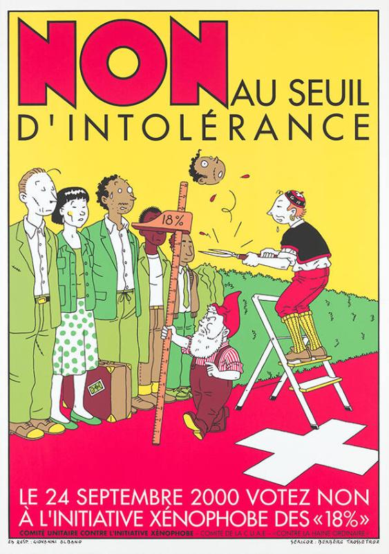 Non au seuil d'intolérance - Le 24 septembre 2000 votez non à l'initiative xénophobe des "18%"