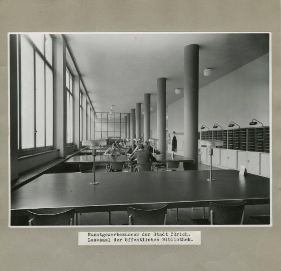 Kunstgewerbemuseum der Stadt Zürich, Lesesaal der öffentlichen Bibliothek