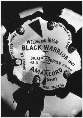 Wellington Irish Black Warrior (NE) - Coupole Bienne - Amarcord - Rock Italia 90 - Bangladesh.ch - Hope for Rock + Noise