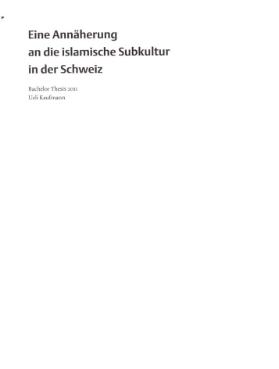 Eine Annäherung an die islamische Subkultur in der Schweiz