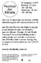 Festival der Künste 2011, Programm: Booklet