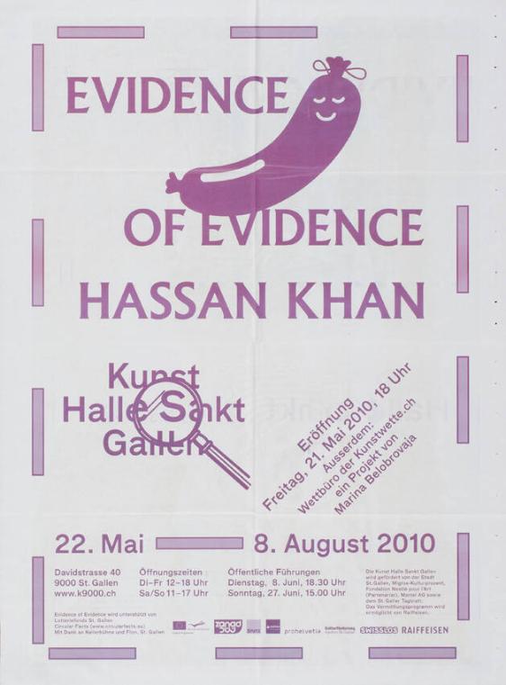 Evidence of evidence - Hassan Khan - Kunst Halle Sankt Gallen - 22. Mai-8. August 2010 (recto)