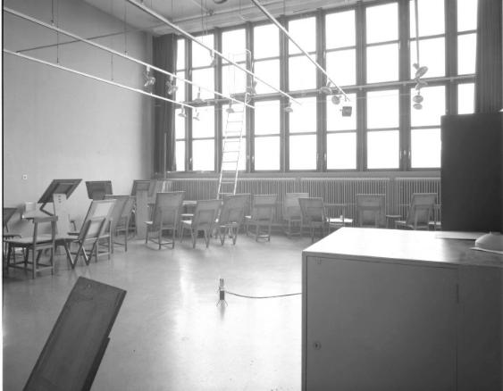 Kunstgewerbeschule, Schultrakt,  Aktsaal im 5. Stock