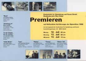 Premieren und öffentliche Vorführungen der Diplomfilme 1999 / Diplomfeier 99
