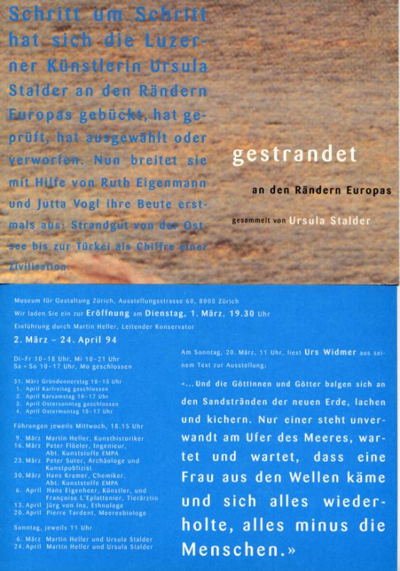 Gestrandet an den Rändern Europas gesammelt von Ursula Stalder
