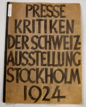 Schweizer Kunst und Kunstgewerbe von der Ausstellung in Stockholm